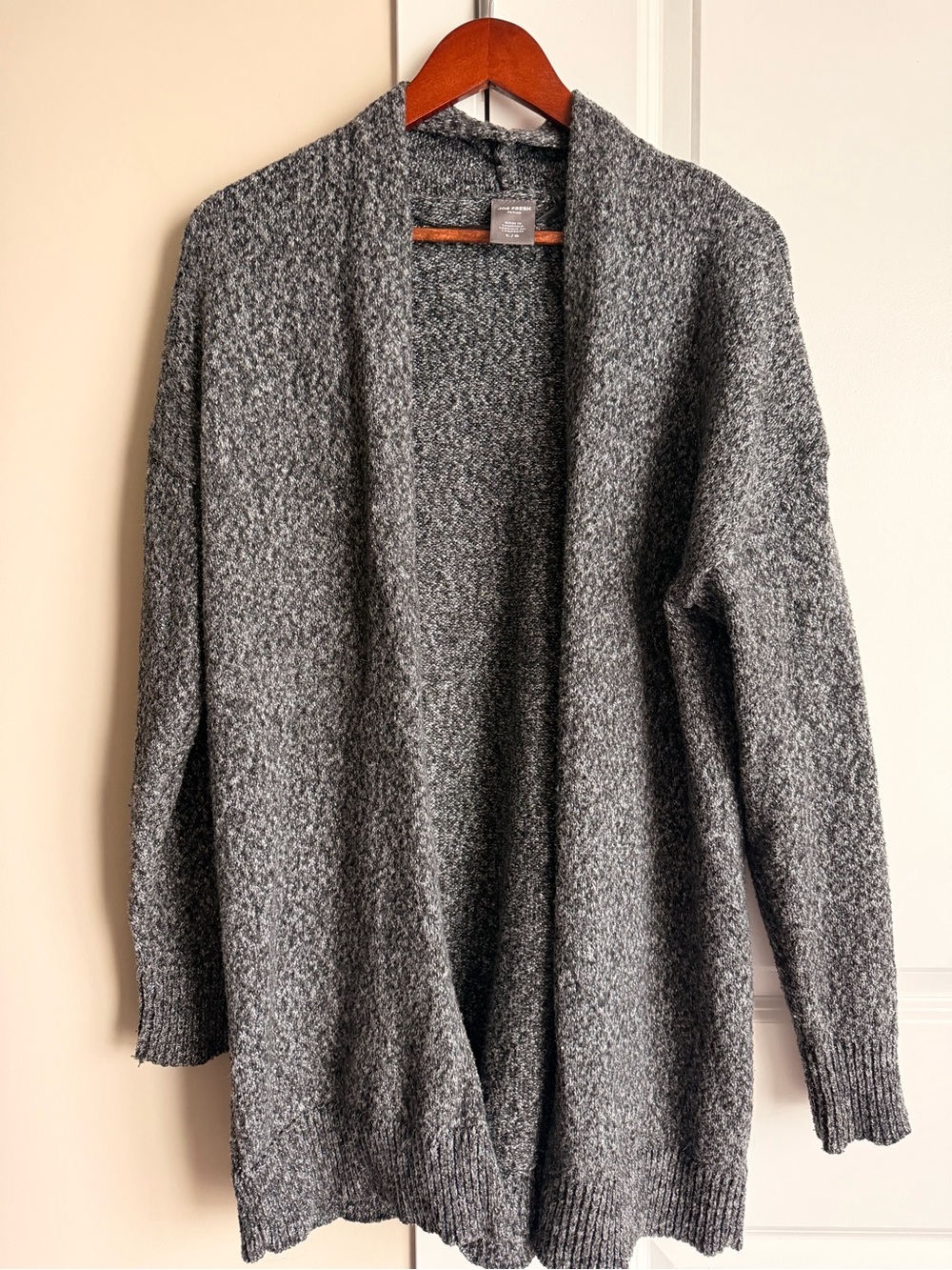 Joe Fresh Cozy Open-Front Gray Women's Sweater Cardigan